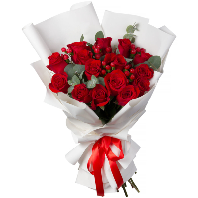 Букет «История любви» – 15 красных роз для вашей прекрасной истории Адыгейск Республика Адыгея