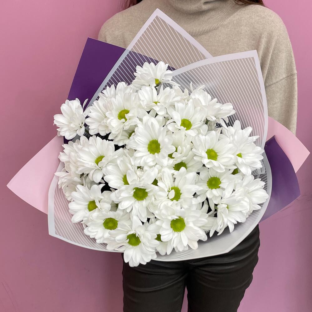Букет «Весеннее настроение» – свежесть белых хризантем Адыгейск Республика Адыгея