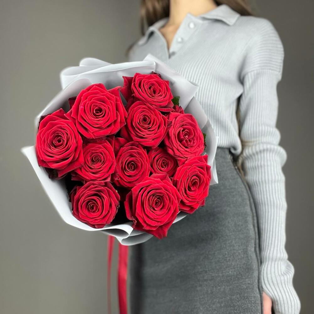 Букет «Красный бархат» – роскошь эквадорских роз Адыгейск Республика Адыгея