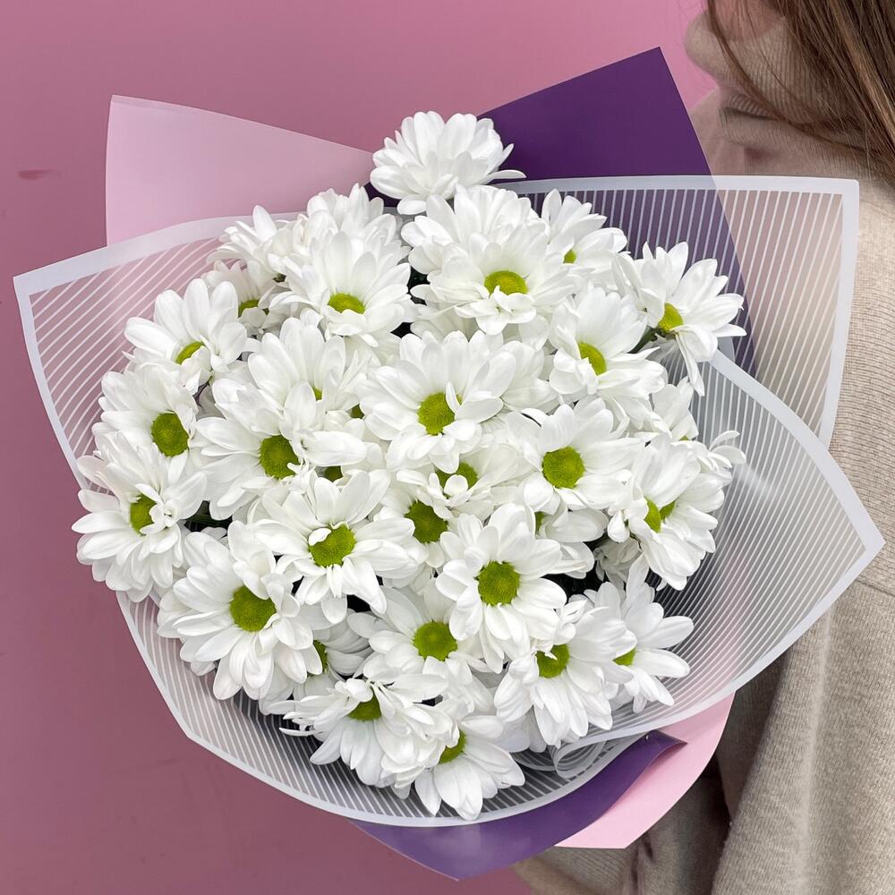 Букет «Весеннее настроение» – свежесть белых хризантем Адыгейск Республика Адыгея