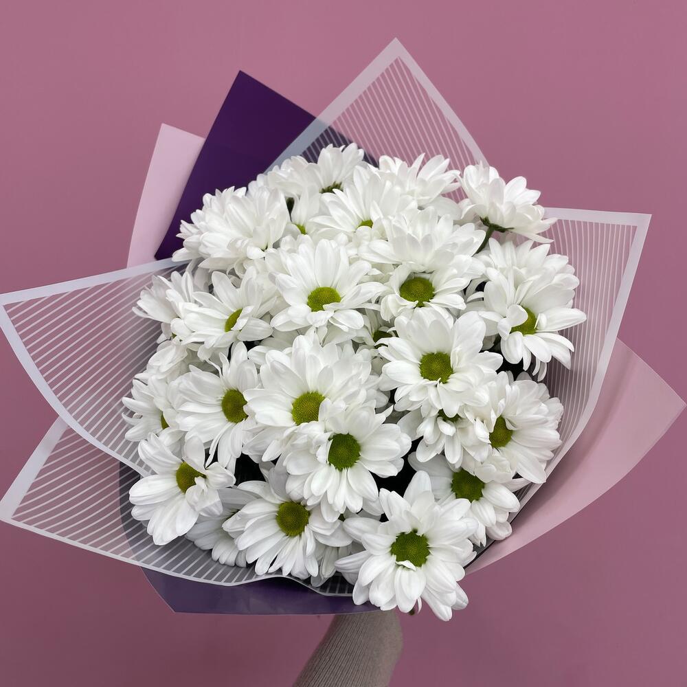 Букет «Весеннее настроение» – свежесть белых хризантем Адыгейск Республика Адыгея