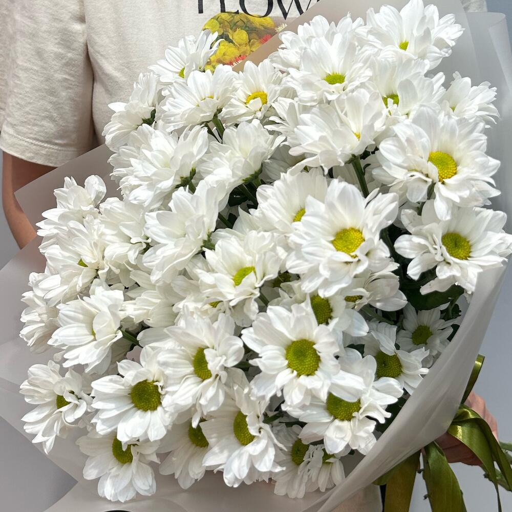 Букет «Летнее настроение» – свежесть белых хризантем Адыгейск Республика Адыгея
