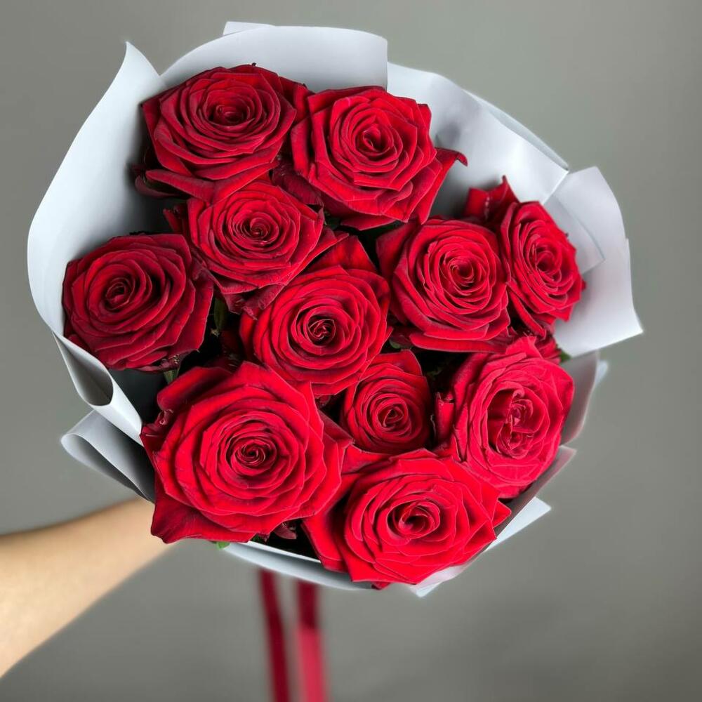 Букет «Красный бархат» – роскошь эквадорских роз Адыгейск Республика Адыгея