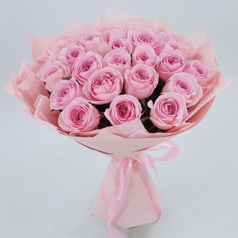 Букет из нежно-розовых роз – элегантность в каждом лепестке Адыгейск Республика Адыгея