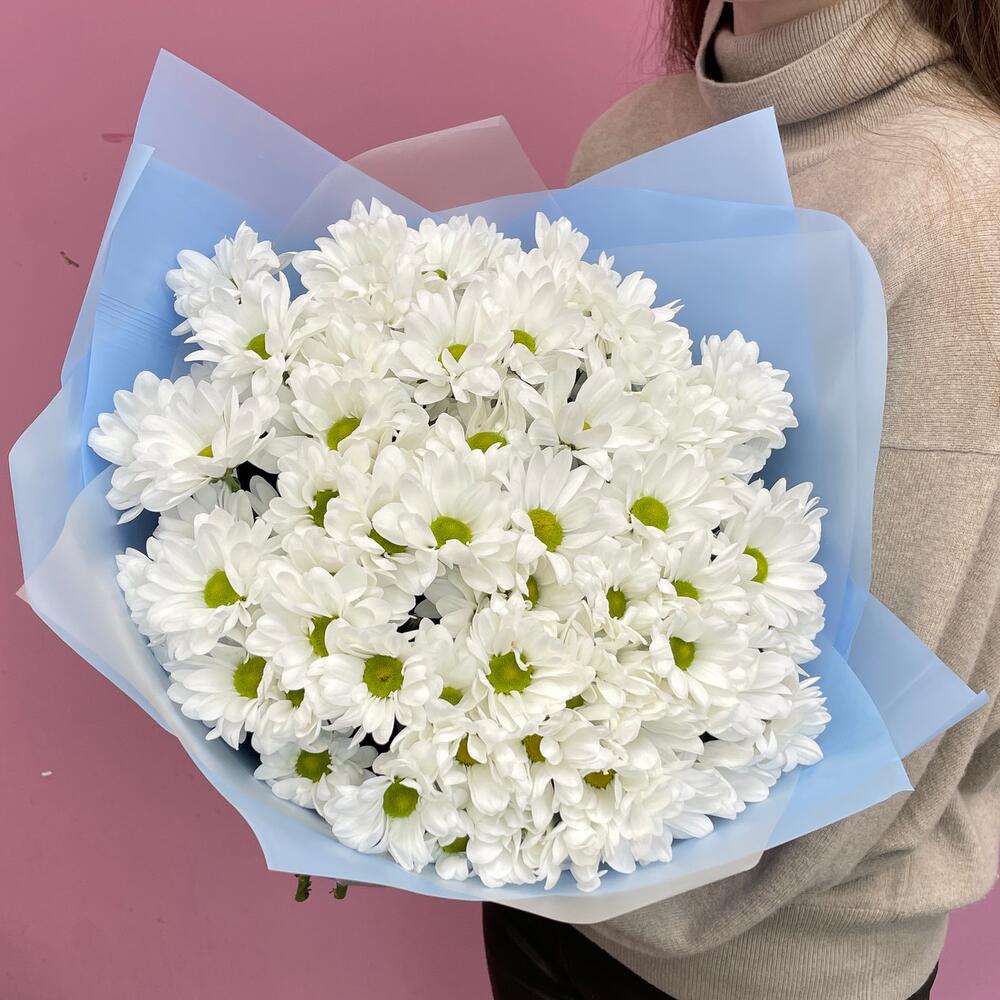 Букет «Ромашковое поле» – свежесть белых хризантем Адыгейск Республика Адыгея