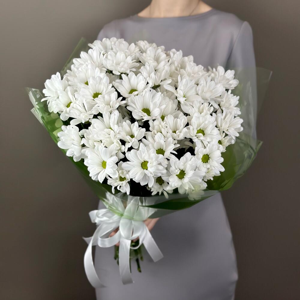 Букет «Мечты о лете» – свежесть белых хризантем Адыгейск Республика Адыгея