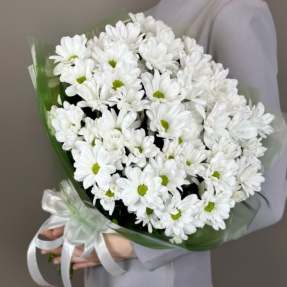 Букет «Мечты о лете» – свежесть белых хризантем Адыгейск Республика Адыгея