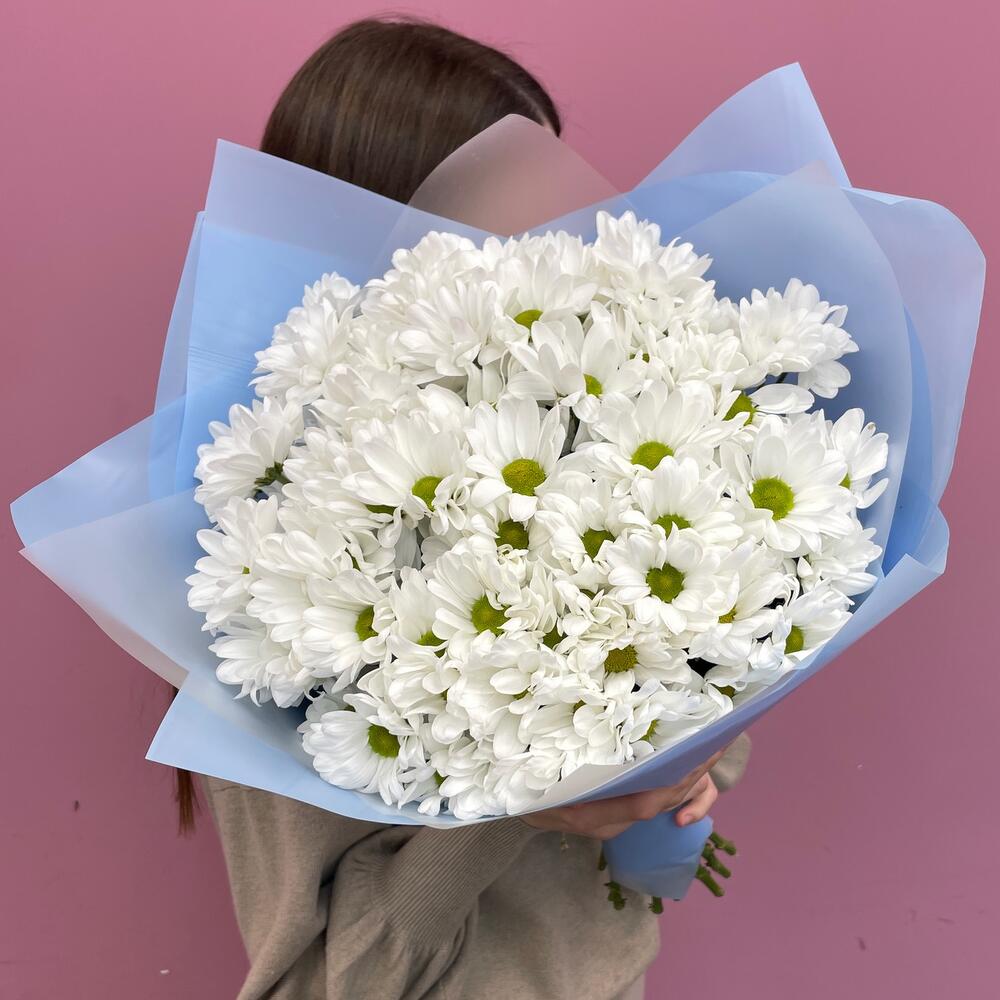 Букет «Ромашковое поле» – свежесть белых хризантем Адыгейск Республика Адыгея