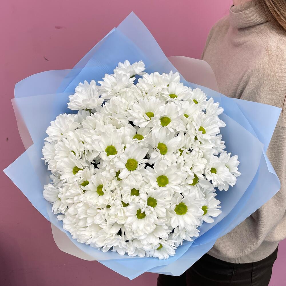 Букет «Ромашковое поле» – свежесть белых хризантем Адыгейск Республика Адыгея